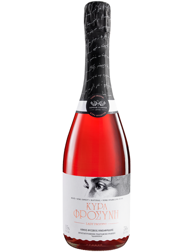Semi sweet wine Lady Frosyni is a semi sparkling Greek wine by Domaine Glinavos